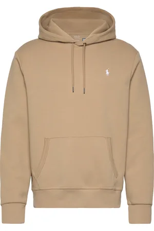 Ralph Lauren Double-Knit Hoodie Tops Sweatshirts & Hoodies Hoodies Beige