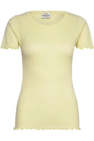 Mads Norgaard Pointella Trixy Tee Tops T-shirts & Tops Short-sleeved Yellow