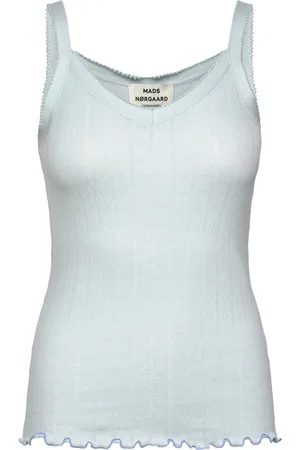 Mads Norgaard Pointella Trille Top Tops T-shirts & Tops Sleeveless Blue