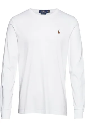 Ralph Lauren Custom Slim Fit Soft Cotton T-Shirt Designers T-Langærmet Skjorte White