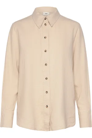 JDY Say L/S Linen Loose Shirt Wvn Noos Tops Shirts Long-sleeved Beige