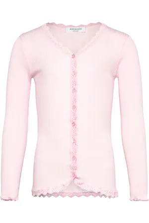 Rosemunde Rkbalta Ls Regular Lace Cardigan Tops T-shirts Long-sleeved T-Skjorte Pink