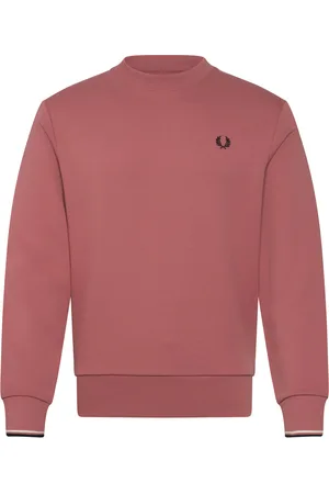 Fred Perry Crew Neck Sweatshirt Tops Sweatshirts & Hoodies Sweatshirts Pink