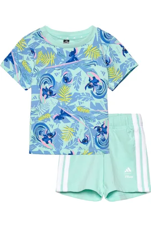 adidas I Dy Ls T Set Sport Sets With Short-sleeved T-shirt Blue