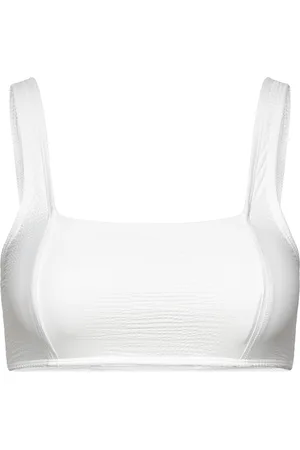 Casall Waffle Square Neck Bikini Top Sport Sport Clothing Sport Swimwear Sport Bikinis White