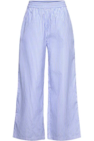 Rosemunde Rkivy Straight Trousers Bottoms Trousers Blue