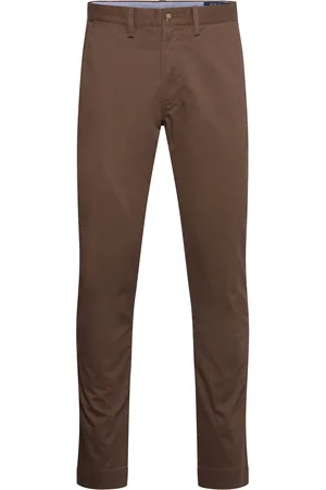 Ralph Lauren Stretch Slim Fit Washed Chino Pant Bottoms Trousers Chinos Brown