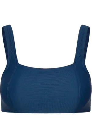 Casall Waffle Square Neck Bikini Top Sport Sport Clothing Sport Swimwear Sport Bikinis Navy