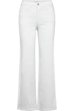 JDY Felina-Fina Hw Wide Whitejns Dnm Noos Bottoms Jeans Flares White
