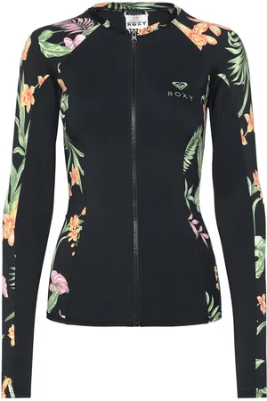 Roxy Ls Zip Lycra Sport Sport Clothing Sport Swimwear Sport Wetsuits Black