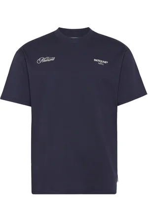 Sixth June Elevate Embroidered Ss Tshirt Tops T-Kortærmet Skjorte Navy