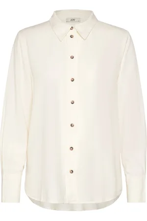 JDY Say L/S Linen Loose Shirt Wvn Noos Tops Shirts Long-sleeved White