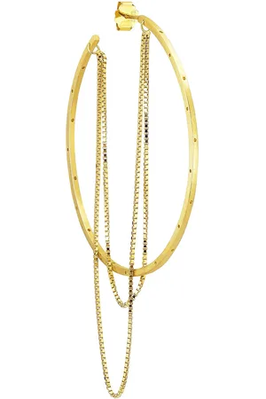 Jane Koenig Big Orbis Chain Hoop Accessories Jewellery Earrings Statement Earrings Gold