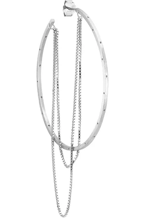 Jane Koenig Big Orbis Chain Hoop Accessories Jewellery Earrings Statement Earrings Silver
