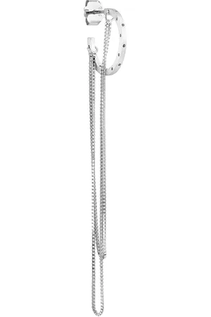 Jane Koenig Orbis Chain Hoop Accessories Jewellery Earrings Statement Earrings Silver