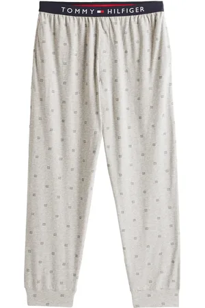 Tommy Hilfiger Jersey Pj Pant Cuffed Print Hyggebukser Grey