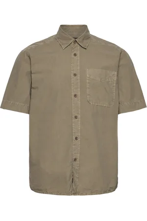 Morris Jeremyn Ss Shirt Designers Shirts Short-sleeved Khaki Green