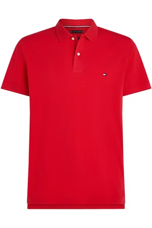 Tommy Hilfiger Liquid Cotton Reg Seasonal Polo Tops Polos Short-sleeved Red