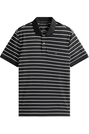 Tommy Hilfiger Liquid Cotton Reg Seasonal Polo Tops Polos Short-sleeved Black