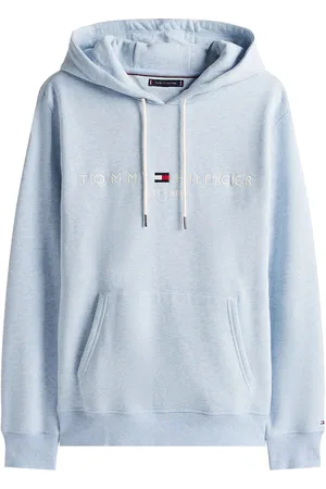Tommy Hilfiger Tommy Logo Hoody Tops Sweatshirts & Hoodies Hoodies Blue