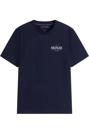 Tommy Hilfiger Hilfiger Stack Tee Tops T-Kortærmet Skjorte Navy