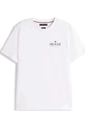 Tommy Hilfiger Hilfiger Stack Tee Tops T-Kortærmet Skjorte White