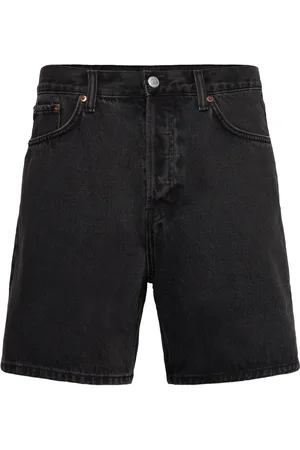 Weekday Space Relaxed Mid-Thigh Denim Shorts Bottoms Shorts Denim Black
