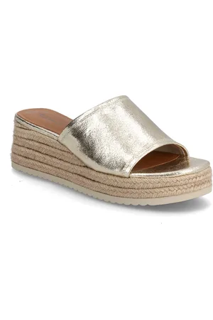 Tamaris Women Slides Espadrillos Flade Sandal Gold