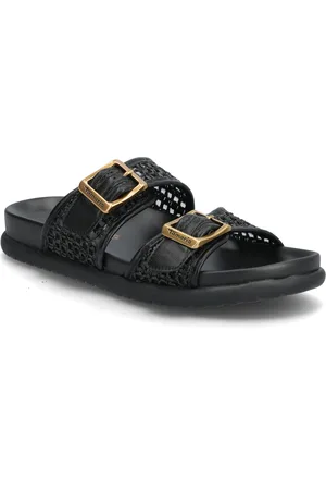 Tamaris Women Slides Shoes Sandals Flat Sandals Black