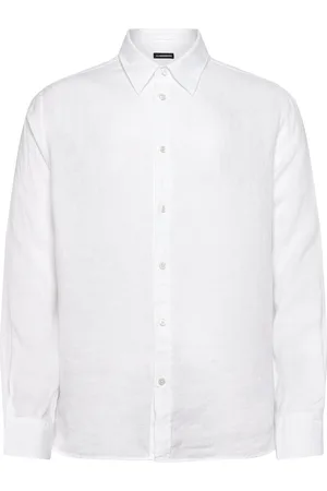 J Lindeberg Reg Ls Linen Melange Shirt Tops Shirts Casual Shirts White