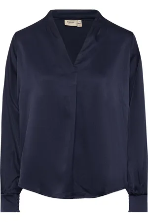 FRANSA Frviline Bl 1 Tops Blouses Long-sleeved Navy