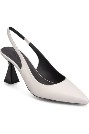 HUGO BOSS Rebecca Sling 70-N Shoes Heels Pumps Sling Backs White
