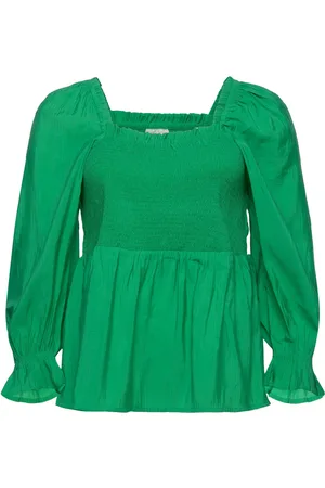 Kaffe Kcsila Blouse Can Tops Blouses Long-sleeved Green