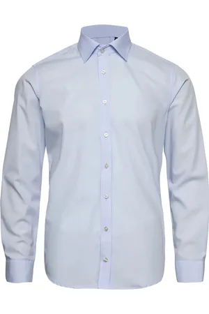 BOSWEEL SHIRTS EST. 1937 Slim Fit Mens Shirt Tops Shirts Business Blue