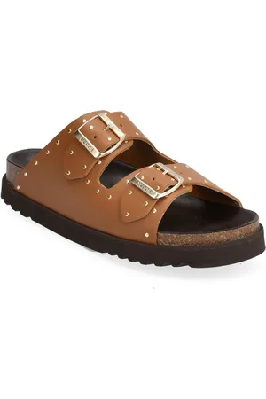 Scholl Sl Beatriz Leather Flade Sandaler Brown