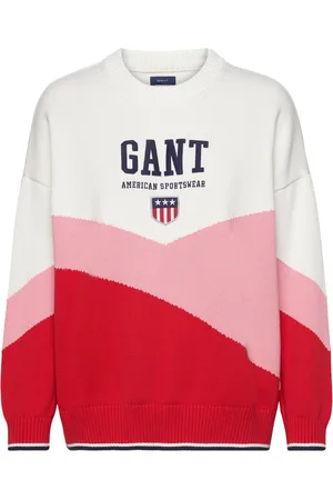 GANT D2. Retro Sheild Knit C-Neck Tops Knitwear Jumpers Multi/patterned