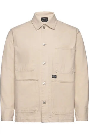Mads Norgaard Natur Cotton Chore Jacket Tops Overshirts Beige