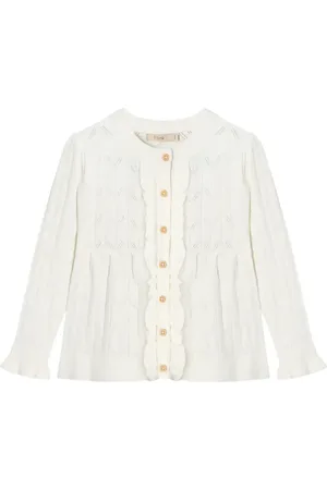 Fliink Sunny Cardigan Tops Knitwear Cardigans White
