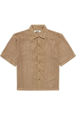 Woodbird Wbwang Lace Shirt Tops Shirts Short-sleeved Shirts Brown
