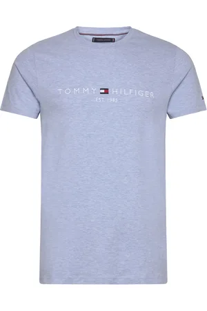 Tommy Hilfiger Tommy Logo Tee Tops T-Kortærmet Skjorte Blue