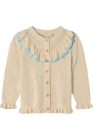 Fliink Emmy Ls Cardigan Tops Knitwear Cardigans Cream