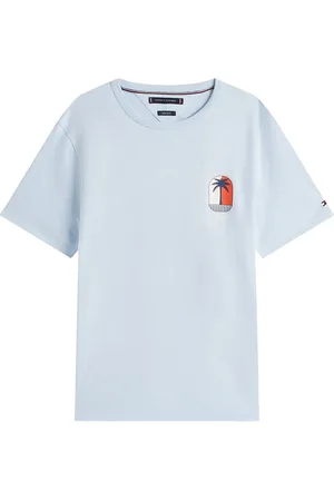 Tommy Hilfiger Palm Tree Tee Tops T-Kortærmet Skjorte White