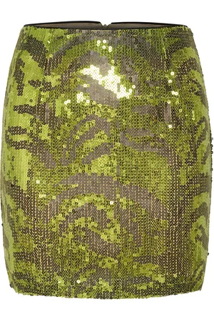 Gestuz Paisleygz Mini Skirt Kort Nederdel Green