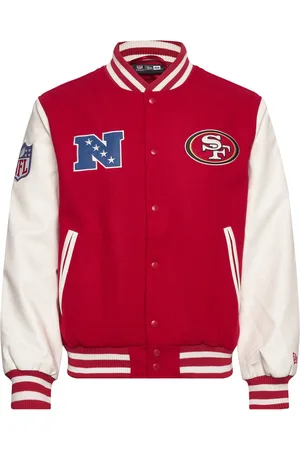 New Era Nfl Patch Varsity Saf49E Sport Sport Clothing Sport Outerwear Sport Jackets Sport Training Jackets Red