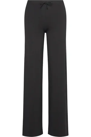 Organic Basics Everyday Straight Leg Pants Pyjamasbukser Hyggebukser Black