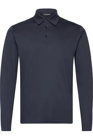 J Lindeberg Asher Long Sleeve Polo Tops Polos Long-sleeved Navy