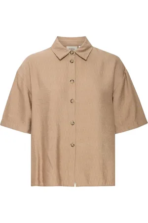 FRANSA Frdita Sh 1 Tops Shirts Short-sleeved Beige
