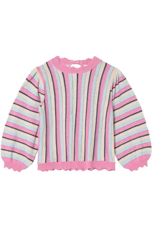 Fliink Bowie Stripe Ls Blouse Tops Blouses & Tunics Pink