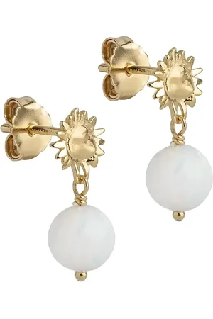 Enamel Daystar Globe Earrings Ørestickere Smykker Gold