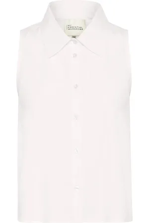 My Essential Wardrobe Sunnamw Top Tops Blouses Sleeveless White